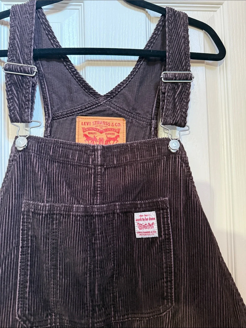 Levi's Dark Brown Corduroy Overalls